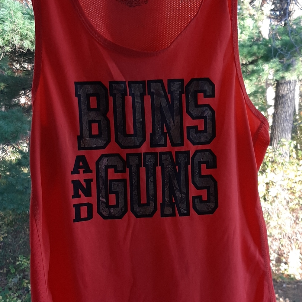 Buns and Guns womens athletetic top, M